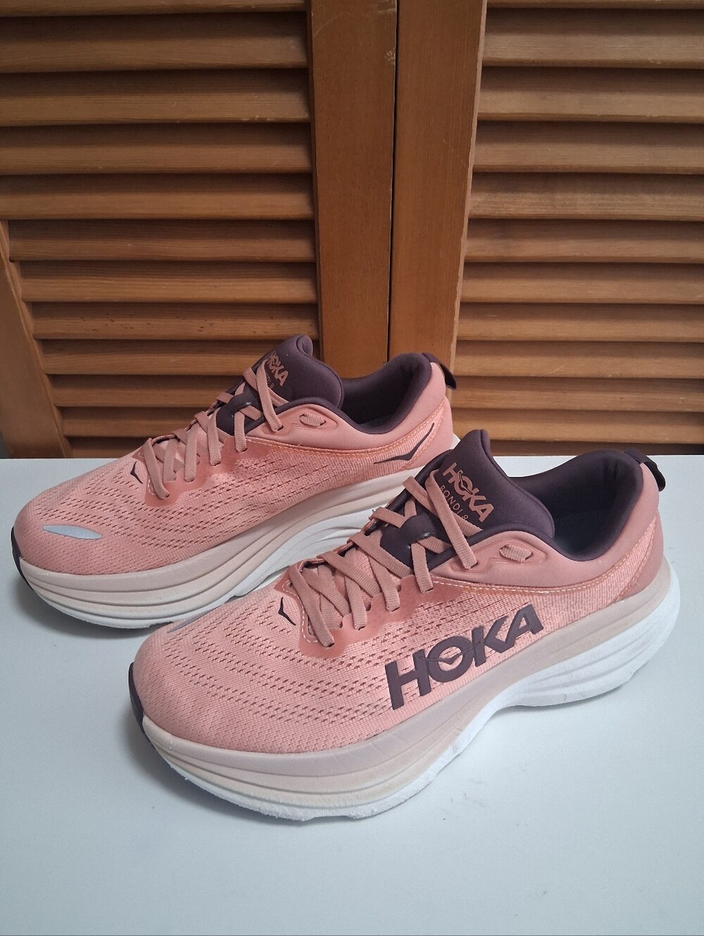 Hoka Bondi 8 Earthenware/Pink Clay Women's Running Shoe * Size: 9B
